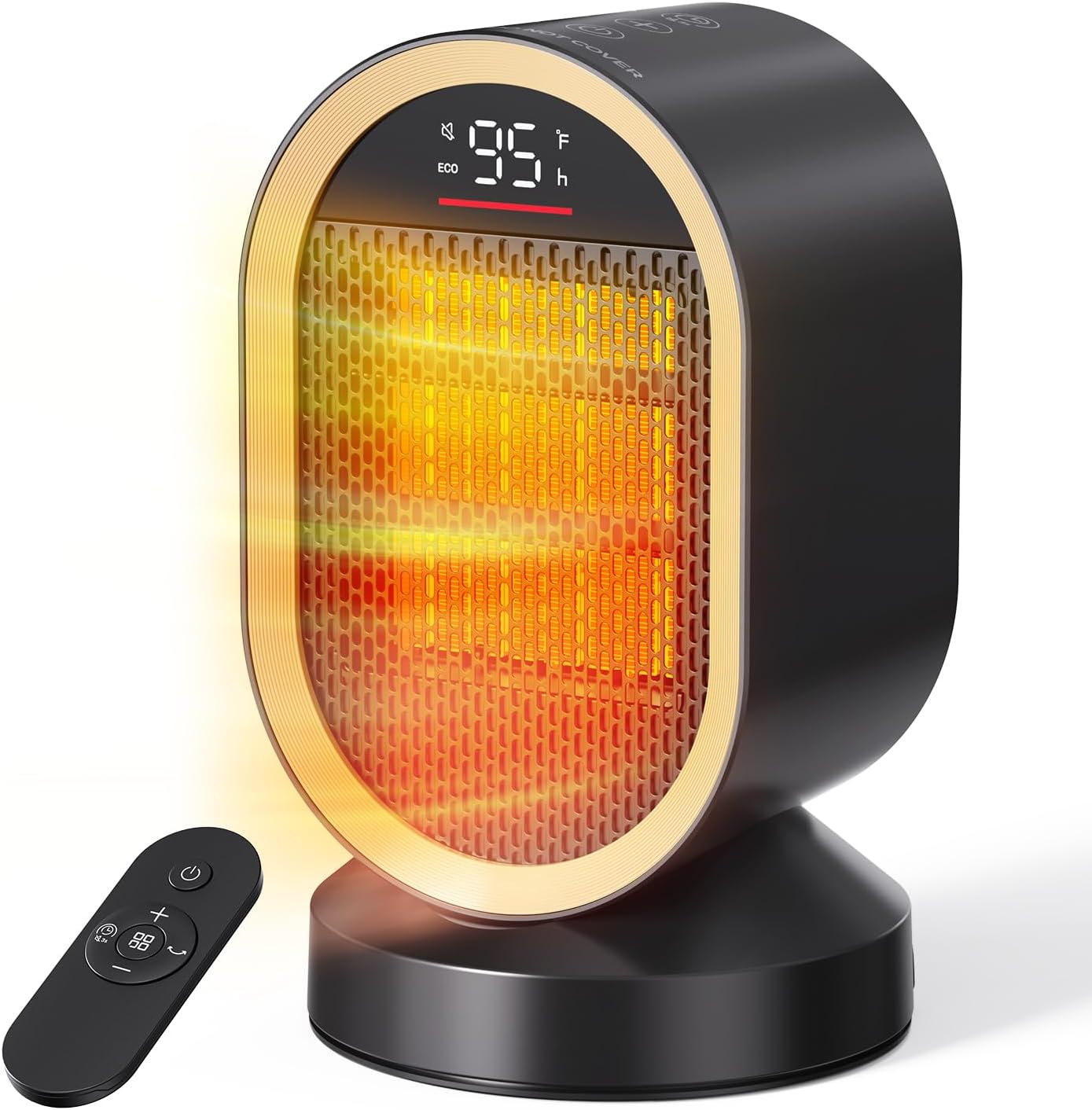 BREEZOME Space Heaters for Indoor Use, 1500W Fast Heating Ceramic PTC Space Heater with Thermostat 24H Timer, 85°Oscillating Quiet Electric Heaters for Indoor Office Desktop Home
