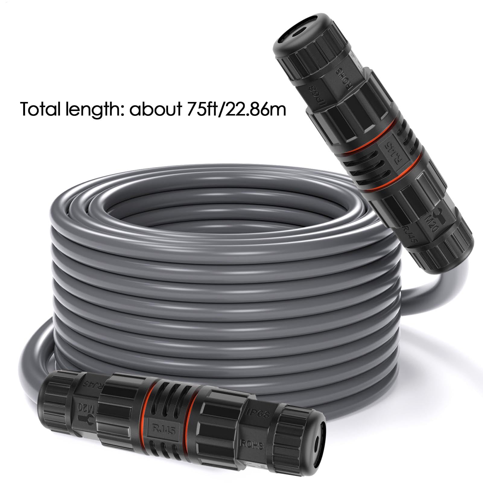 Rallonge de câble Ethernet de 75 Pieds – Câble de Rechange pour étendre Les câbles réseau existants, Prend en Charge Le protocole 1000 M, Vitesse de de données élevée pour Les câbles usés ou