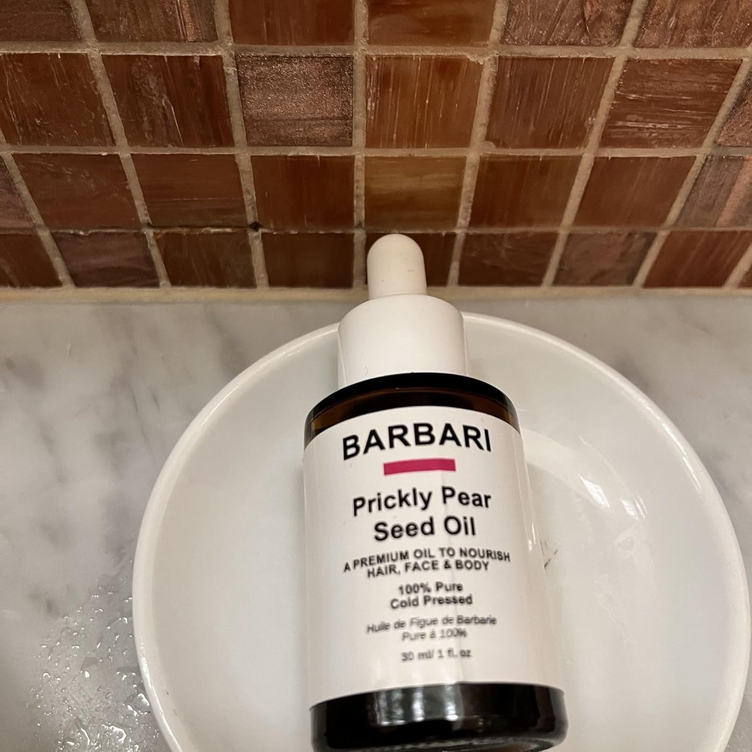 BARBARI Prickly Pear Oil – Hydrating & Revitalizing Face, Hair & Body | Luxury Generally Used on Face, Supports Skin Elasticity & Radiance, Multi-Purpose (30ml)