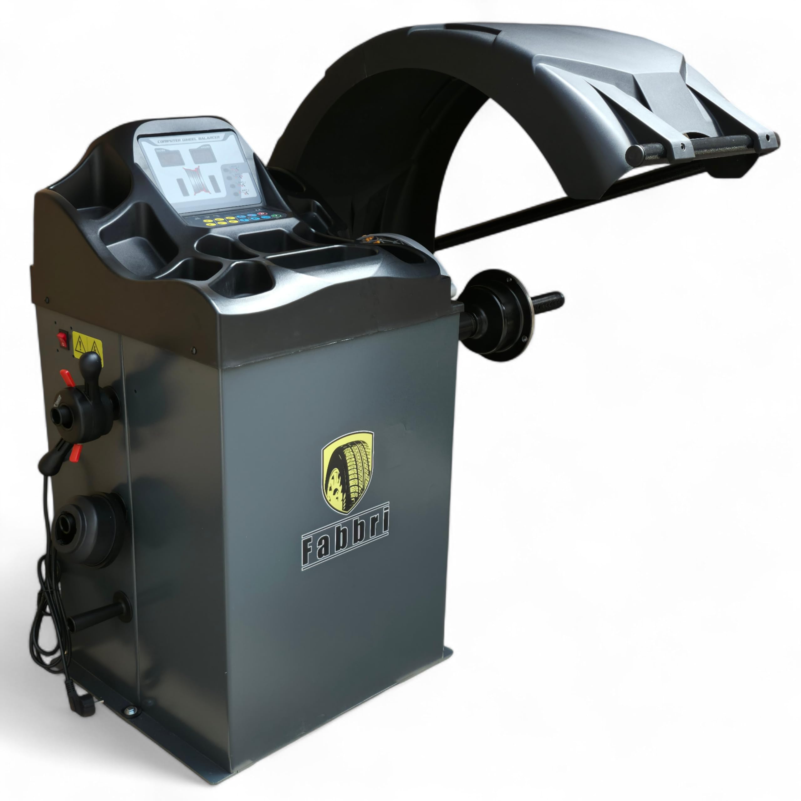 Wyważarka kół półautomatyczna, wytrzymała maszyna do wyważania felg 10-24", obciążenie koła 65 kg, dokładność ± 1 g, idealne wyposażenie warsztatowe do warsztatów samochodowych i serwisów opon