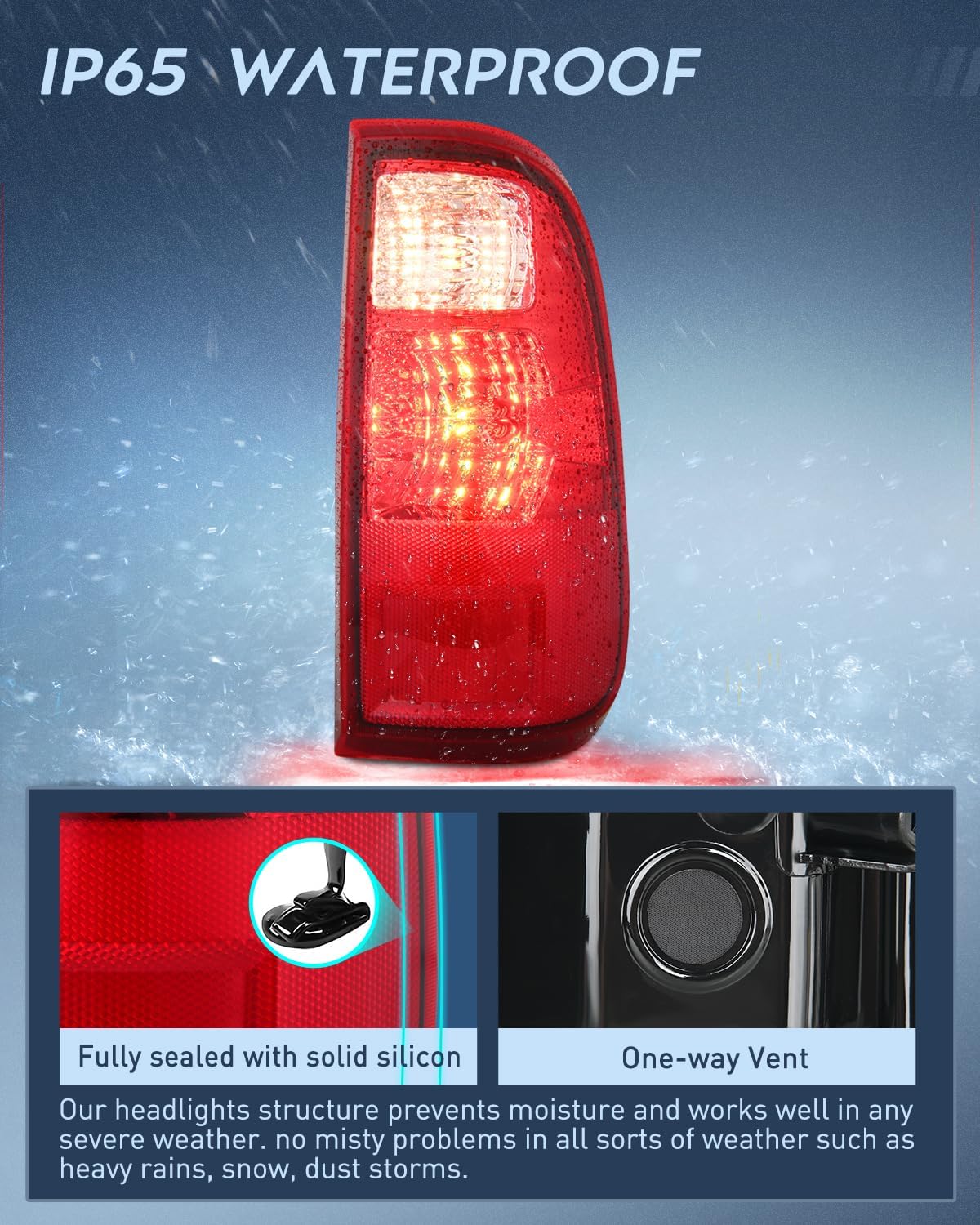 Nilight Taillight Assembly Compatible with 2008 2009 2010 2011 2012 2013 2014 2015 2016 Ford F250 F350 F450 Super Duty Rear Lamp Replacement OE Style Passenger Side