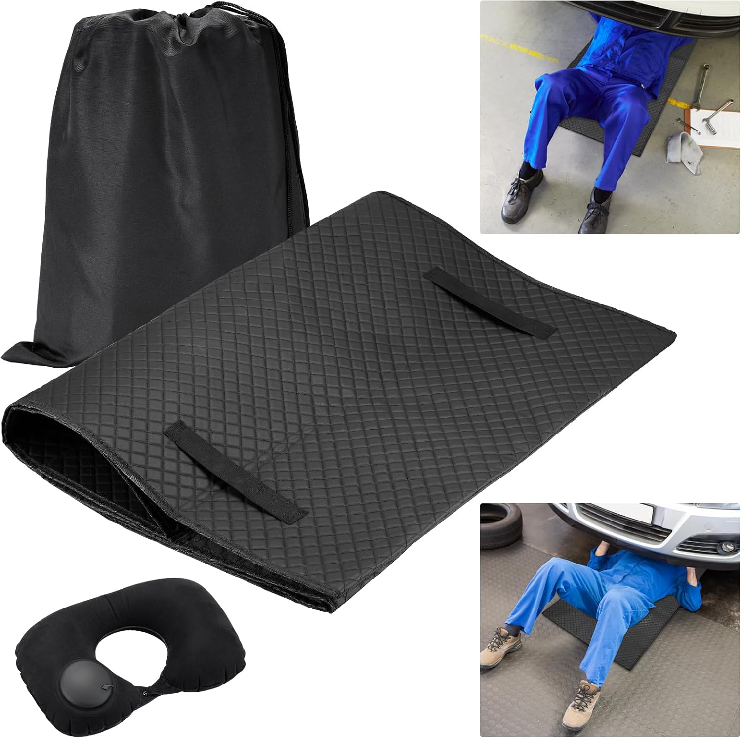 Heavy-Duty Crawler Rolling Mat，60x28 Inch Under Car Repair Mat, Automotive Creepers for Low Clearance, Portable Under Dash Creeper