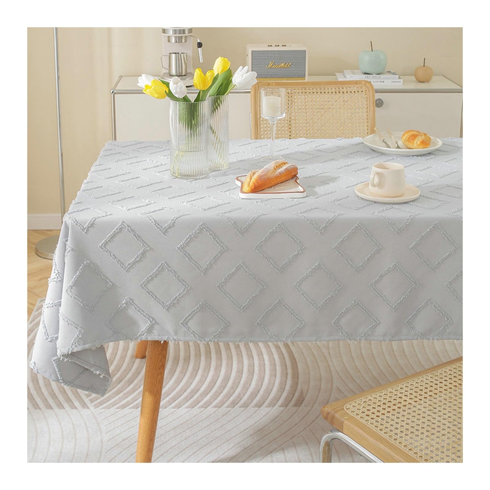 Nappe coton lin 90x135cm KnSam : la solution déco anti-taches durable