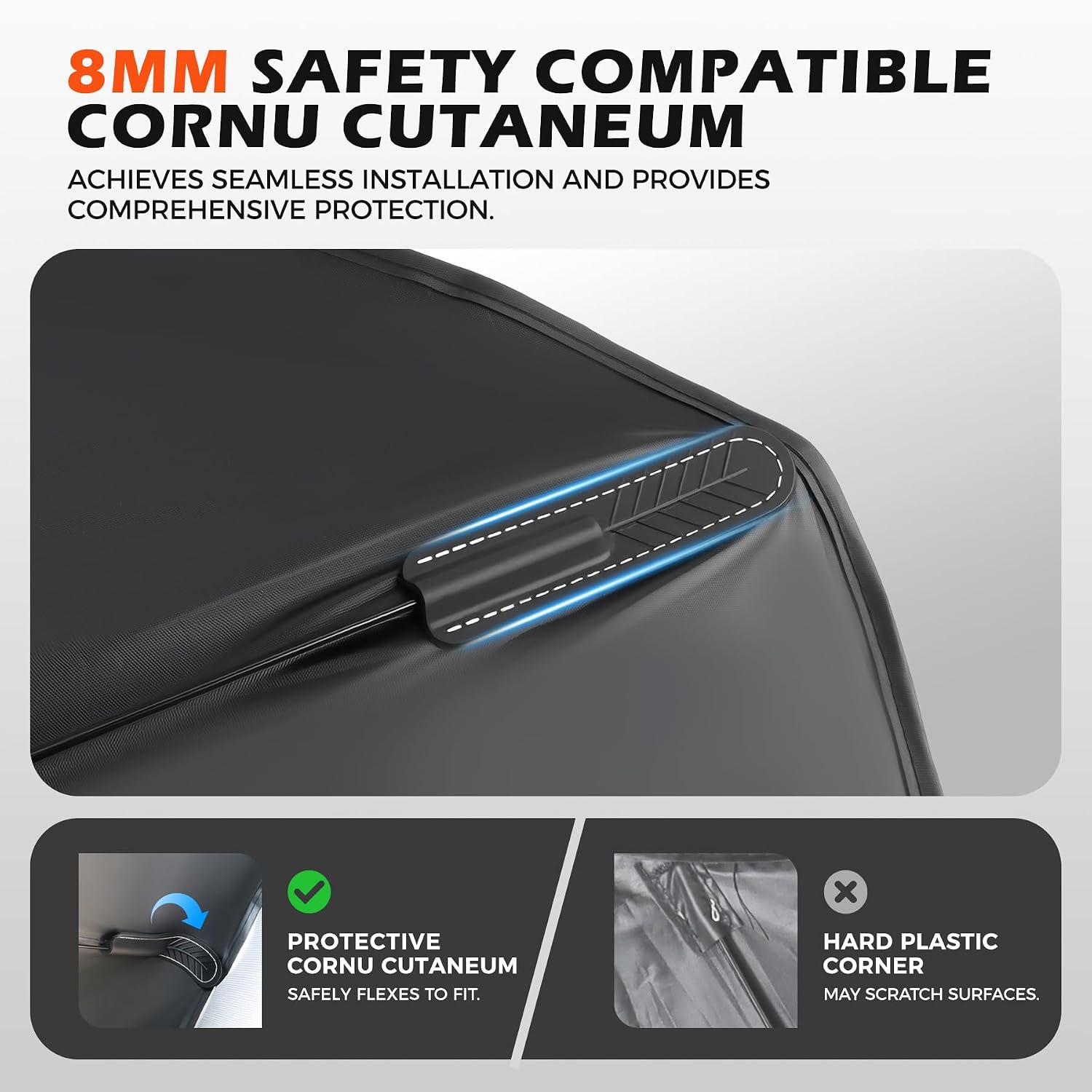 [2026 Upgrade] Car Windshield Sun Shade Umbrella, Foldable UV Blocker Heat Shield for Front Window, 5-Layer Coating with 10 Reinforced Ribs, Medium 55" x 31" Sunshade for Sedans, SUVs Windshield