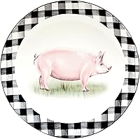 Vista 4 de Certified International Farm 9" Salad/Dessert Plates, Multicolored, 9" x 9", Set of 4