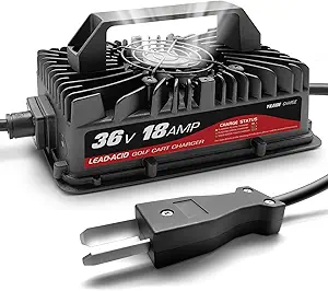 YILEIDE 36 Volt Golf Carts Battery Charger for 18 AMP EZGO & Yamaha - Crowfoot Plug