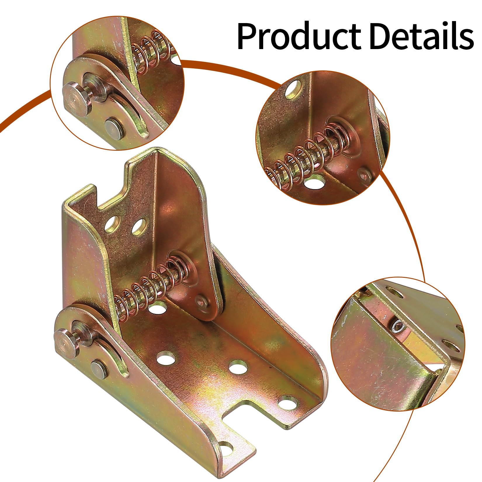 Cerniere Pieghevoli Autobloccanti 90&deg; | 4 Pezzi Con Viti, Per Tavoli, Letti E Mobili Pieghevoli