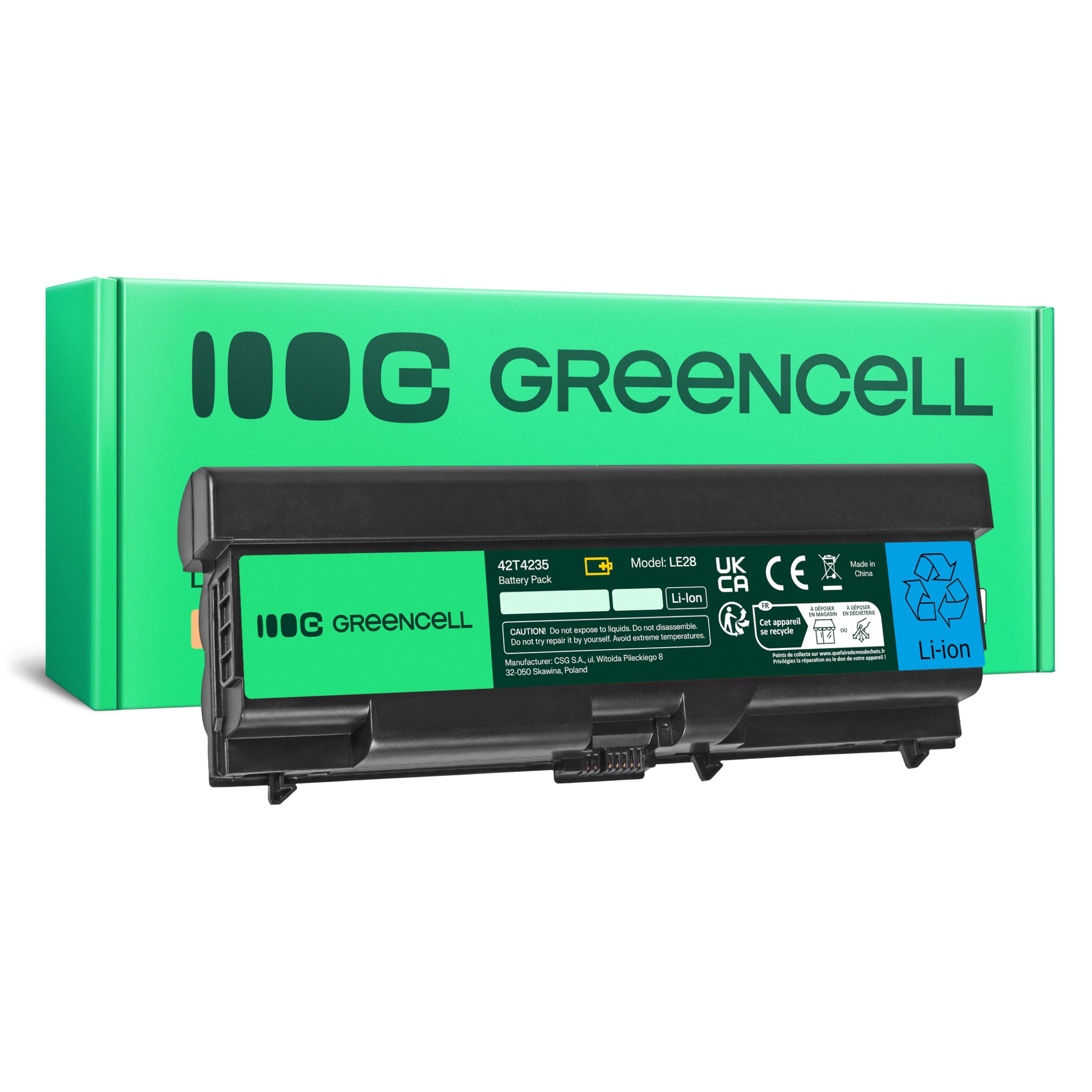 Green Cell Extended Series 42T4795 Laptop Battery for Lenovo ThinkPad T410 T410i T420 T420i T510 T510i T520 T520i W510 W520 (9 Cells 6600 mAh 10.8 V Black)