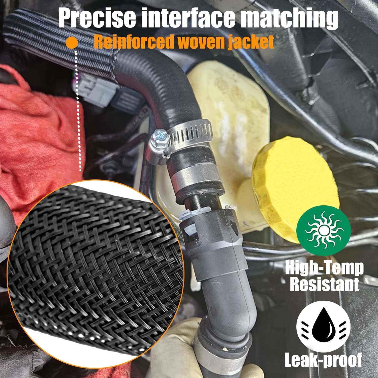 HVAC Heater Supply Return Hose Kit Compatible with JEEP CHEROKEE 2.4L 2014-2018, Compatible with Chrysler 200 2015-2017, Return Hose Replaces 68199254AB 68199254AA 68192082AA 52014627AB