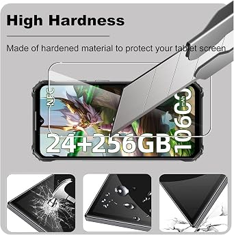 KZIOACSH 2 Pack Screen Protector for Oukitel WP23 Plus/WP23 Pro/WP23, 9H Hardness HD Clear Ultra Slim Oleo-phobic Coating Anti-Scratch Anti-Fingerprint Protective Tempered Glass Cover Film