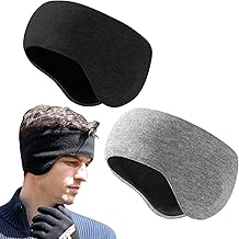 2 Pieces Warm Heads With Ears, Classic Fashion Ears, Protective Hood For Men, Auxiliary Ear In Winter, Outdoor Cold Ear Masks, Black/White, M