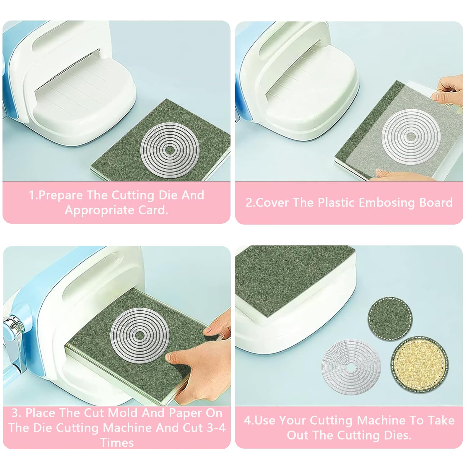 1 Pcs Circle Cutting Dies for Card Making Cutting Dies, Embossing Die Cuts Multi-Shape Dies - Image 4