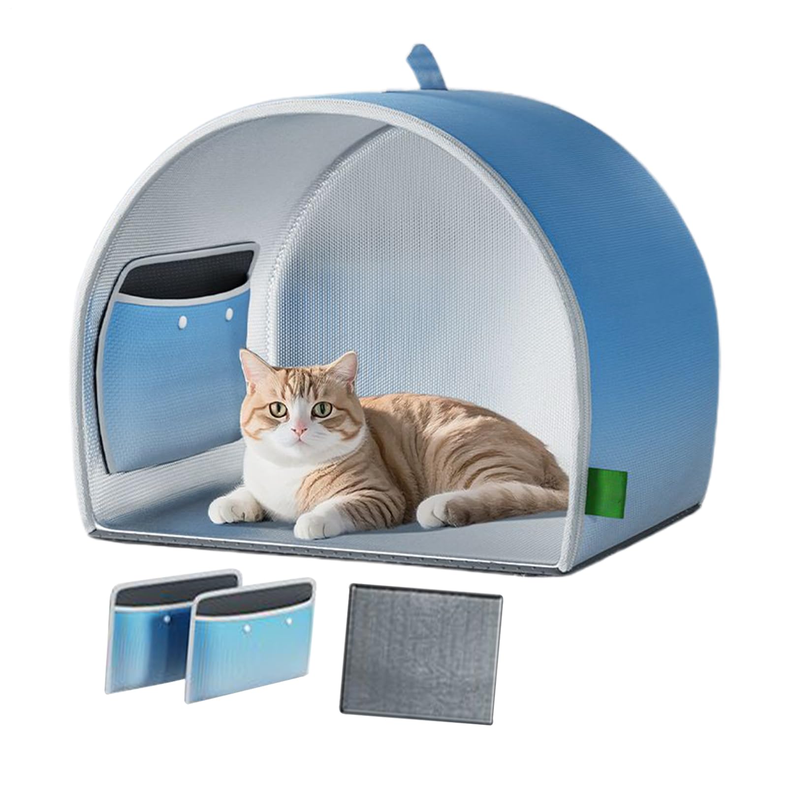 Generico Katzen Kühlhaus | Faltbares Eishaus | Wetterfestes Großes Haustierhaus für Park Garten | Sommer Kühlhaus Indoor Outdoor Katze Hund Pet Cooling House