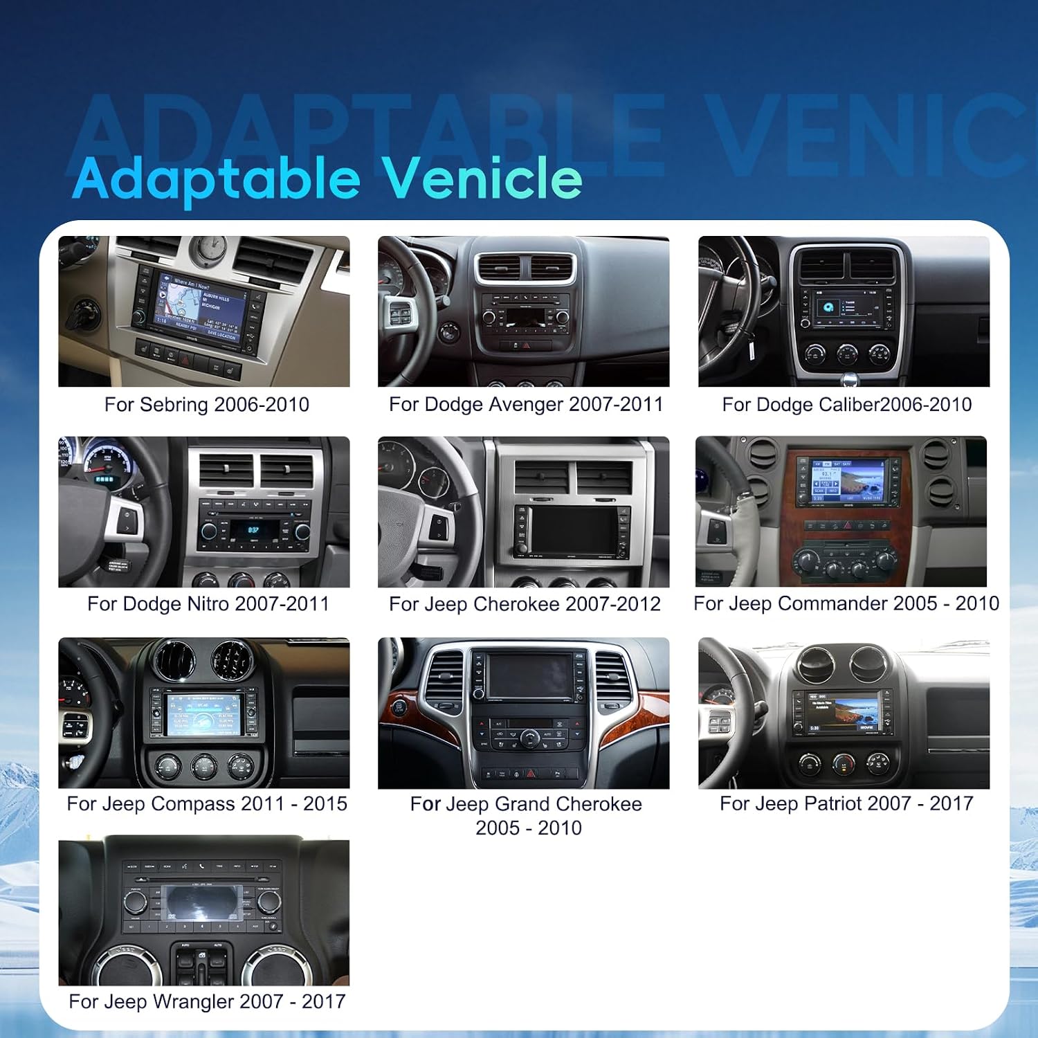 Android Car Stereo for Jeep Wrangler 2007-2018 & Jeep Compass 2011-2015 with Wireless CarPlay Android Auto, Orderich 4G+64G 7 Inch Car Radio GPS Navigation WiFi SWC Bluetooth FM with Backup Camera