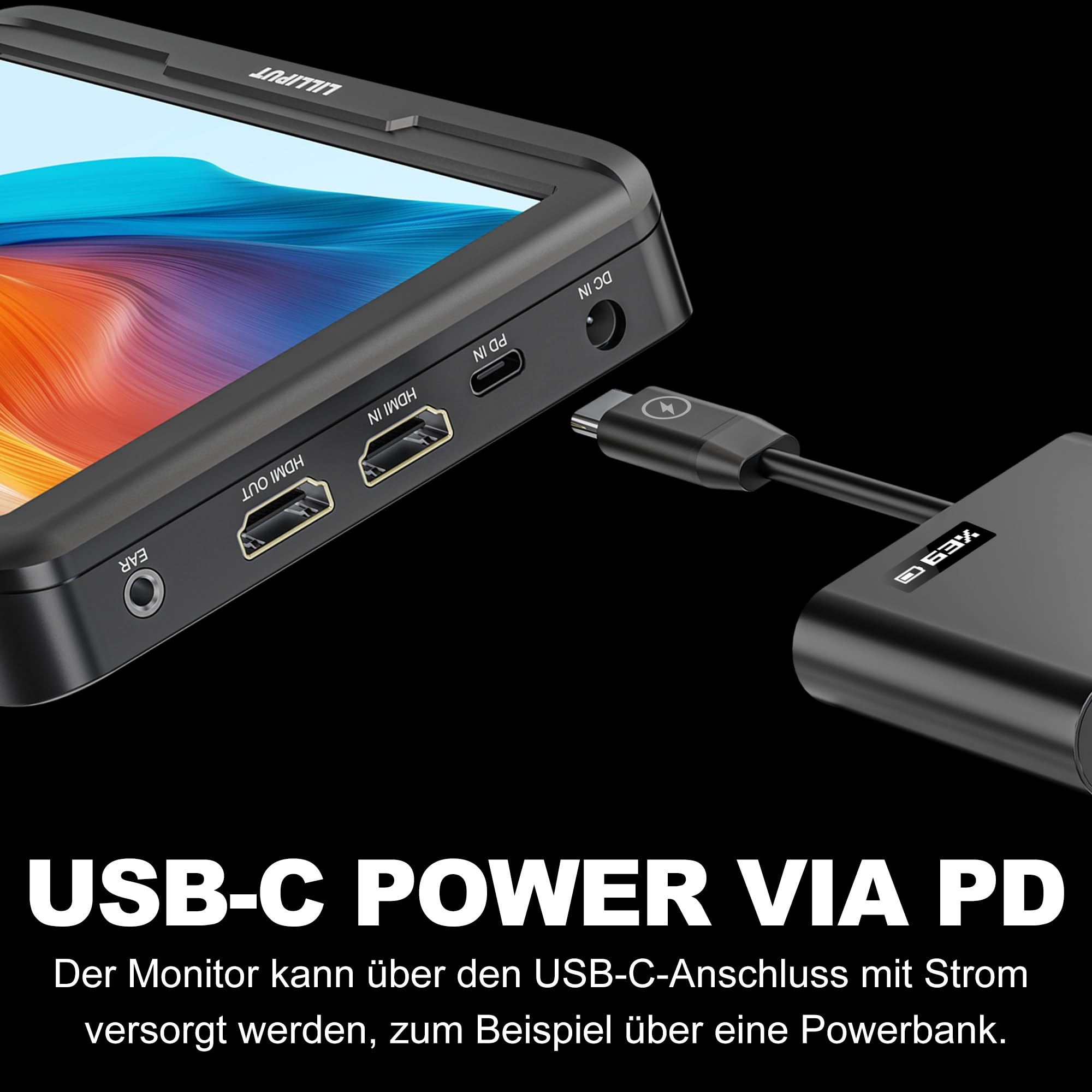 LILLIPUT V7 7 pollici 4K HDMI Field Monitor con controllo vocale - Monitor per fotocamera DSLR / Videocamera, adatto per produzione di film e fotografia