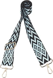 PATIKIL 55in Purse Straps Replacement Crossbody, Bag Straps Crossbody Universal Adjustable Canvas Bohemian for Purses Handbags Guitar, Blue