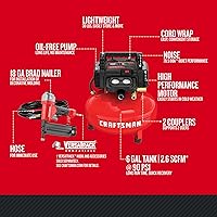 Vista 2 de CRAFTSMAN Kit combinado de clavadora Brad y compresor de aire con manguera (CMEC1KIT18)