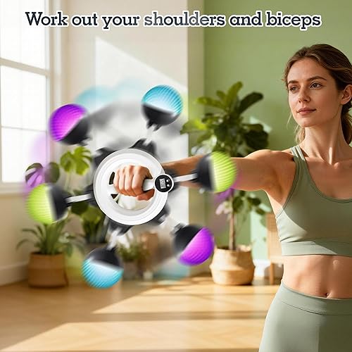 Miniatura 4 de Entrenador de antebrazo de manivela de 360, fortalecedor giratorio de antebrazo con pantalla LED y 3 modos inteligentes para aumentar la mano, la