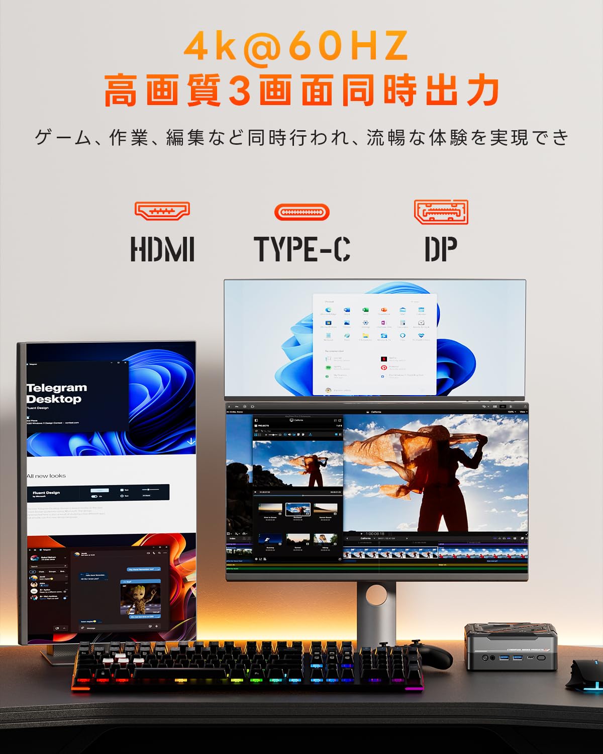 Amazon.co.jp: AOOSTARミニPC ryzen7 5700u 16G/512G mini pc