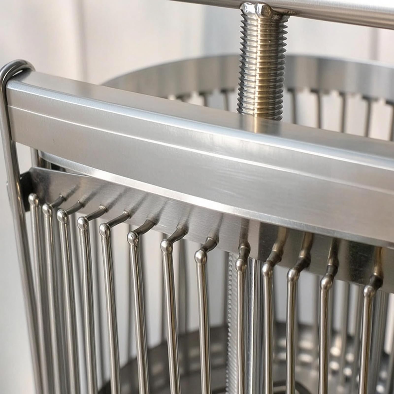 Torchio in Acciaio Inox Robusto Pressa con Rete Igienica Attrezzatura per Hobbisti, Apicoltura