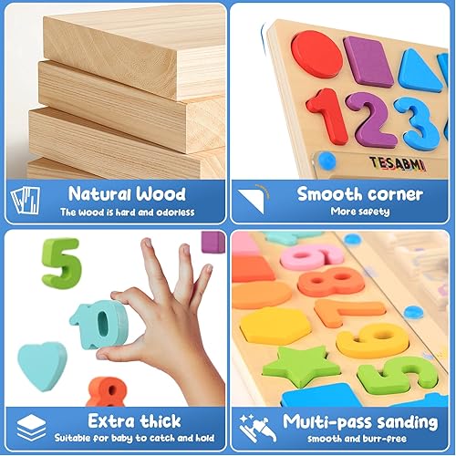 Miniatura 7 de TeSabMi Montessori - Juego de destornilladores Montessori de madera para niños de 3, 4 y 5 años, juguetes de habilidades motoras finas, herramientas