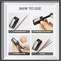 Vista 2 de WSERE Sacapuntas de carpintero manual portátil para carpintería, 6 piezas