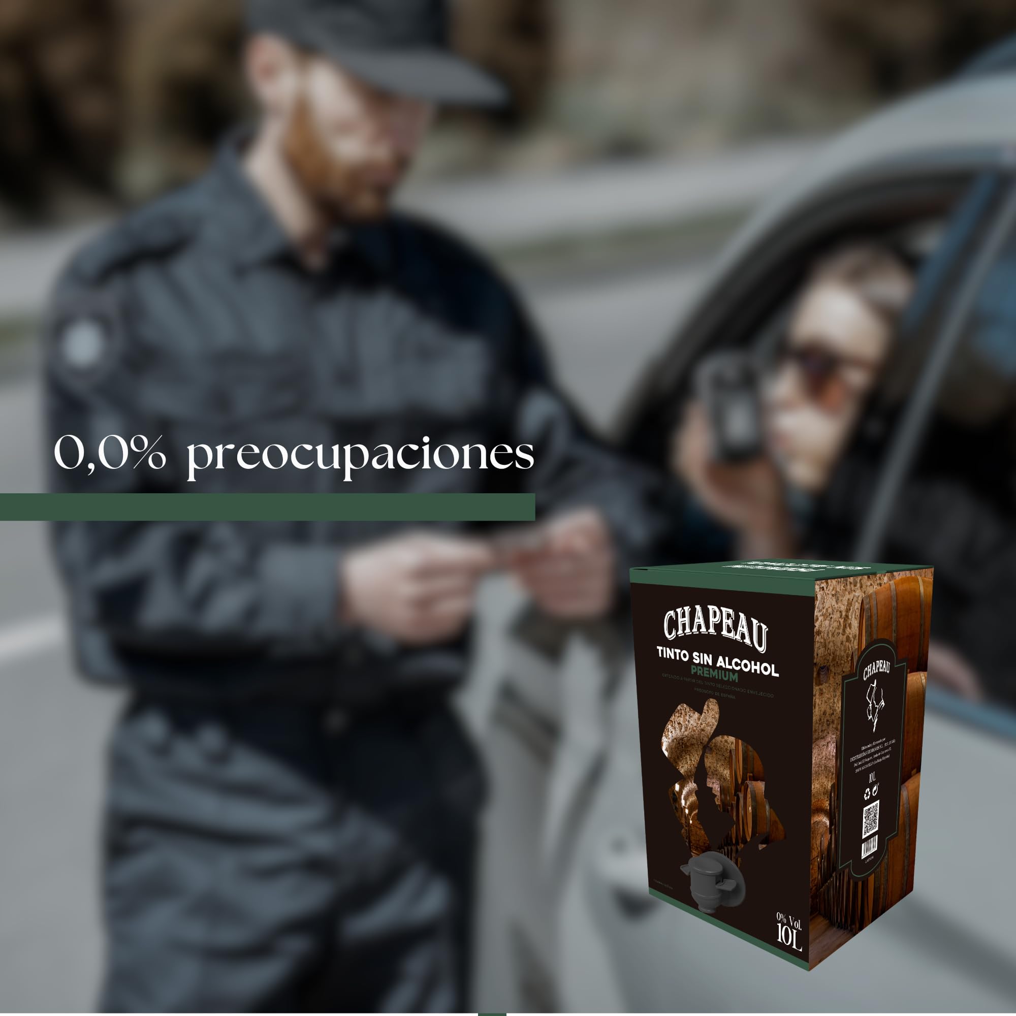 CHAPEAU Vin rouge Premium 0,0 % sans alcool 10 l Sac en boîte | Vin déalcoolisé avec douces notes de chêne | Idéal pour une vie saine, la cuisine, le traitement médical | Sûr et sain | Fabriqué à La