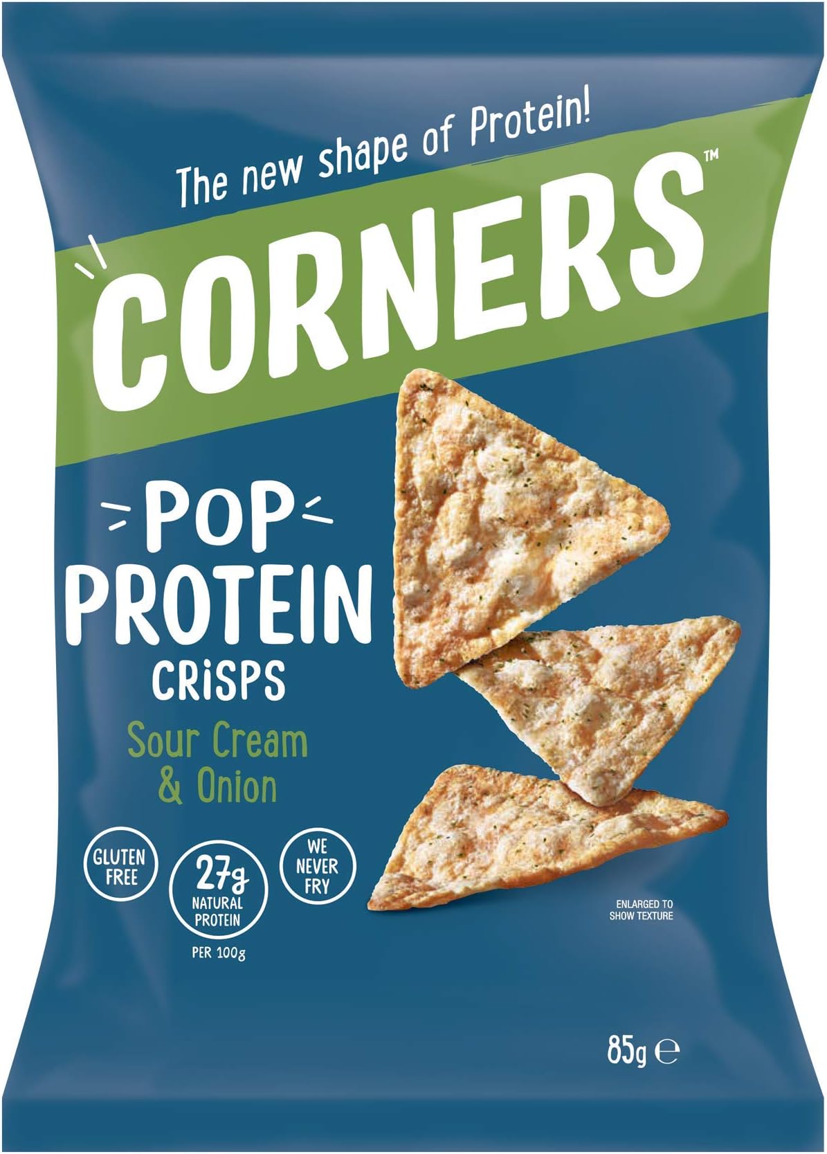 Corners Pop Protein Crisps - Sour Cream & Onion - 85g