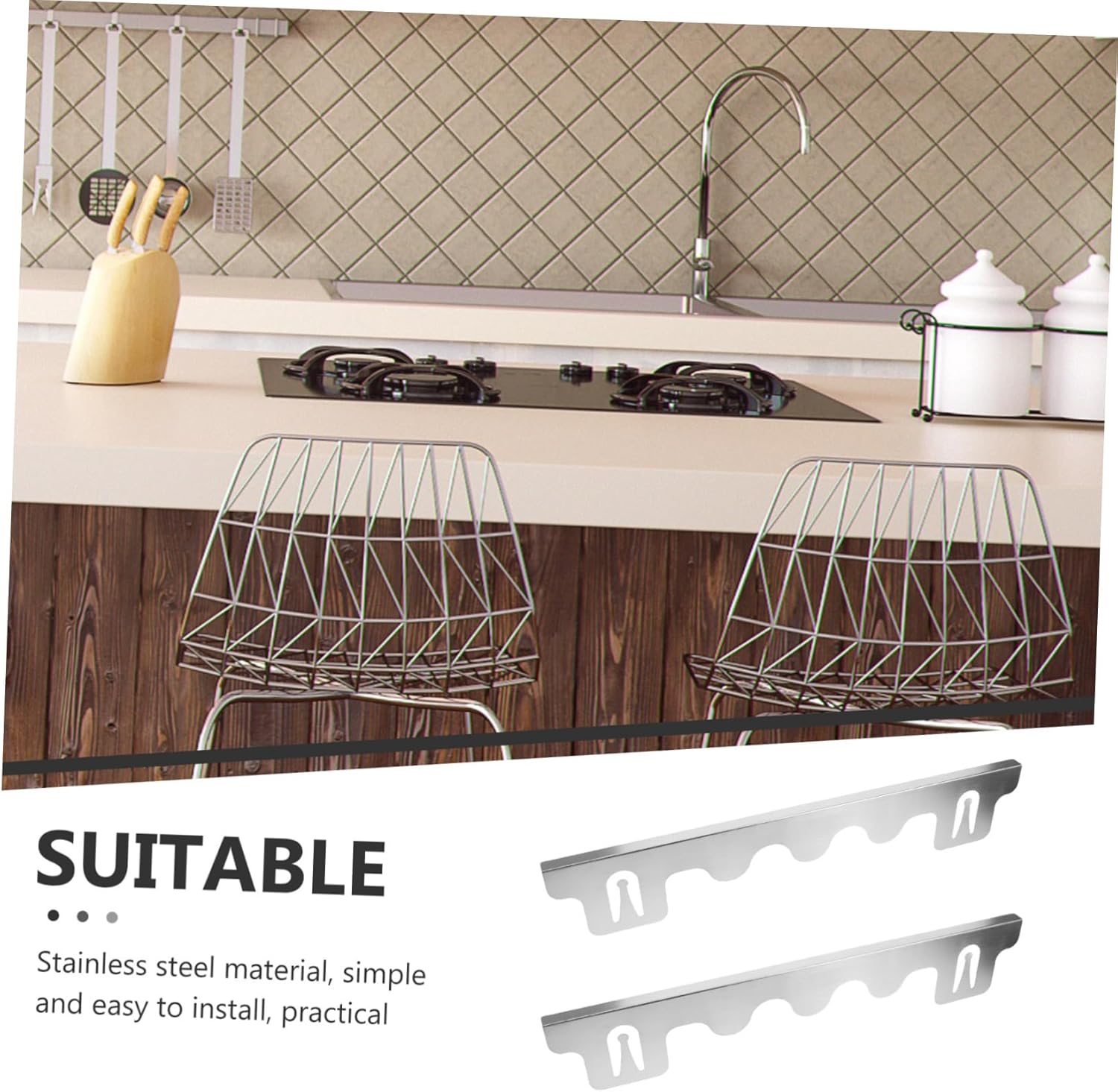 2pcs Stove Gap Cover Covers for Stove Gaps Gas Covers for Stoves Oven Gap Cover Stove Decorative Kits Stove Counter Cover Gap Cover for Stove and Counter Silver Stainless Steel