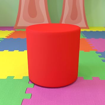 Soft Seating Flexible Circle for Classrooms and Common Spaces - 18" Seat Height Red