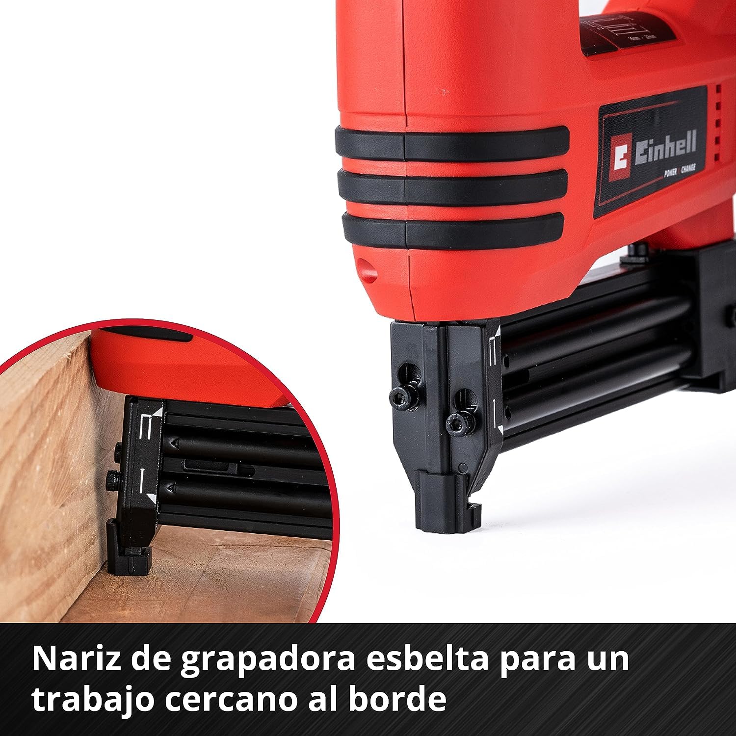 Einhell Clavadora con batería TE-CN 18 Li-Solo | PXC | 18 V | clavadora/grapadora | 20 disparos/min | clavo 32 mm | grapa 22 mm | 300 grapas + 300 clavos | sin batería