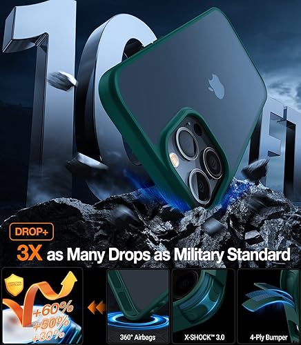 Miniatura 2 de TORRAS Funda de teléfono diseñada a prueba de golpes para iPhone 14 Pro Max, protección contra caídas de grado militar, parte trasera dura, delgada