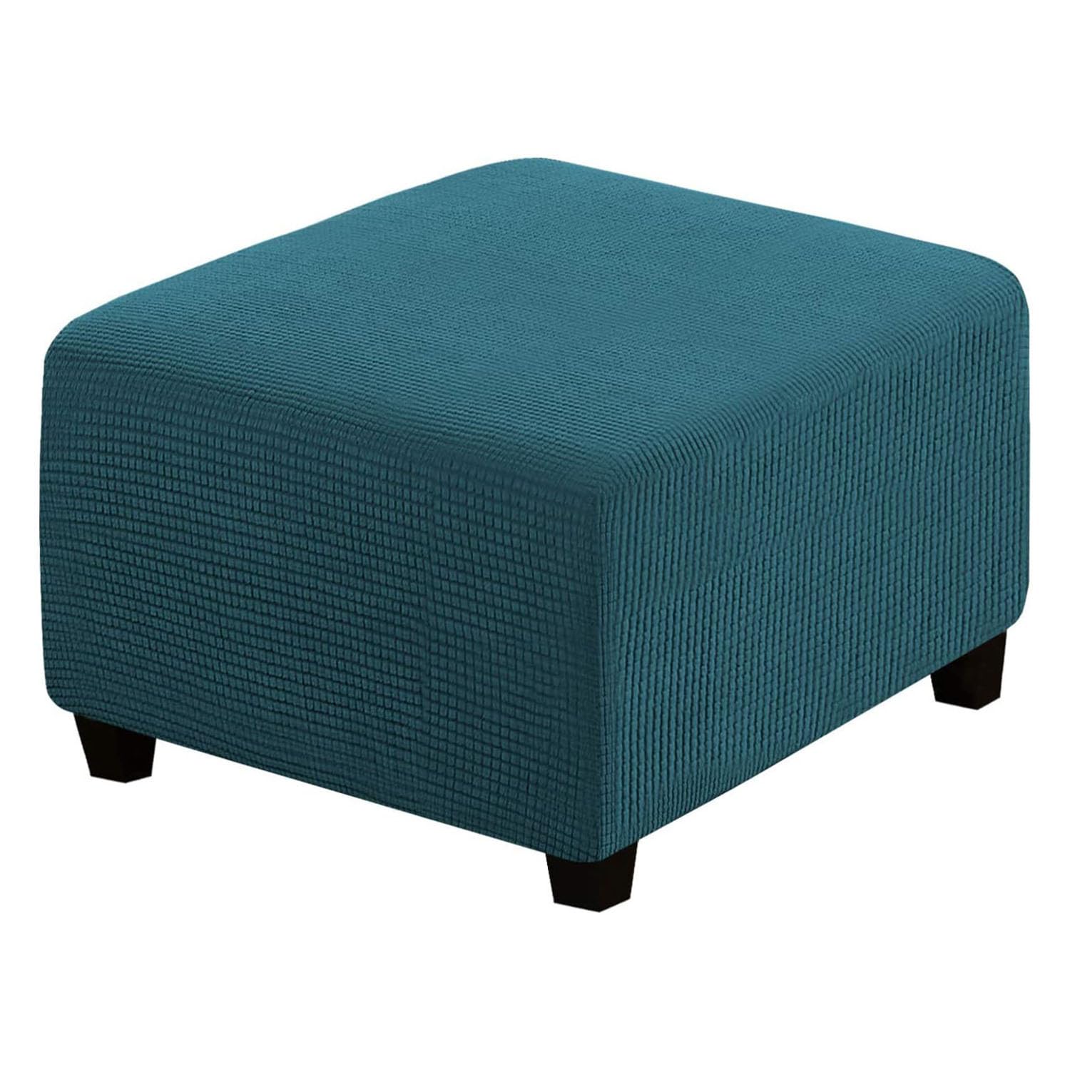 YYDSWTW Footstool Stool Cover Seat Cover Stool Covers Square Foot Rests for Living Room Footstools and Pouffes Stool Cover Footstool Cover 89-112cm dark blue — image 1