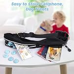 Caudblor Waist Leash for Medium Large Dog Walking, Bungee Hands Free Dog Leash with Zipper Pouch, Around The Waist No Pull Running Dog Leash Belt, Padded Handle Jogging No Hands Dog Leash Heavy Duty