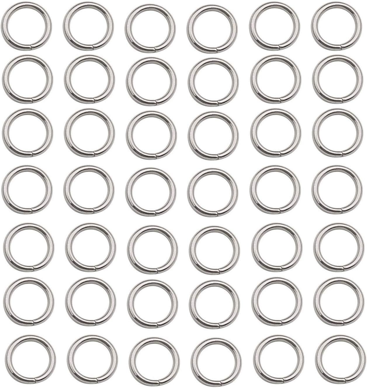 500 pcs Stainless Steel Split Rings Jump Rings Connector Rings for Jewelry Making Necklaces Bracelet Earrings Keychain DIY Craft (12609-8mm)