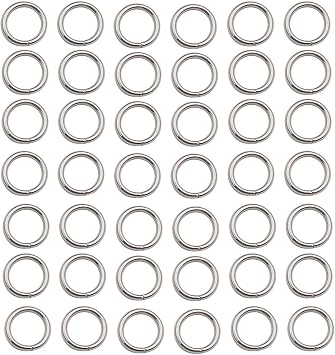 500 pcs Stainless Steel Split Rings Jump Rings Connector Rings for Jewelry Making Necklaces Bracelet Earrings Keychain DIY Craft 12609-8mm