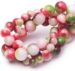 Perles en pierre naturelle pour la fabrication de bijoux,8mm Orange Imperial Jasper poli perles rondes en pierre gemme lisse pour collier bracelet 15 1 cm