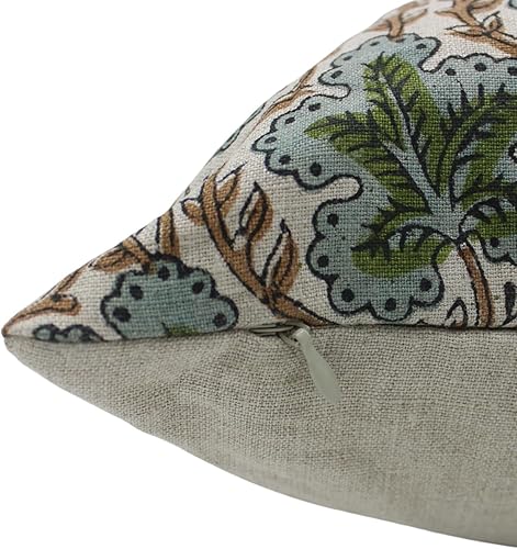 Miniatura 10 de Fundas de almohada de algodón grueso con estampado de bloques de 18 x 18 pulgadas, fundas decorativas hechas a mano para sofá y sofá, funda de cojín