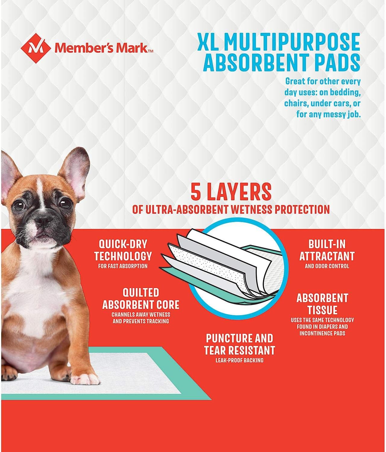 Member's Mark Pet Training Pads, 23" x 24" (120 ct.)