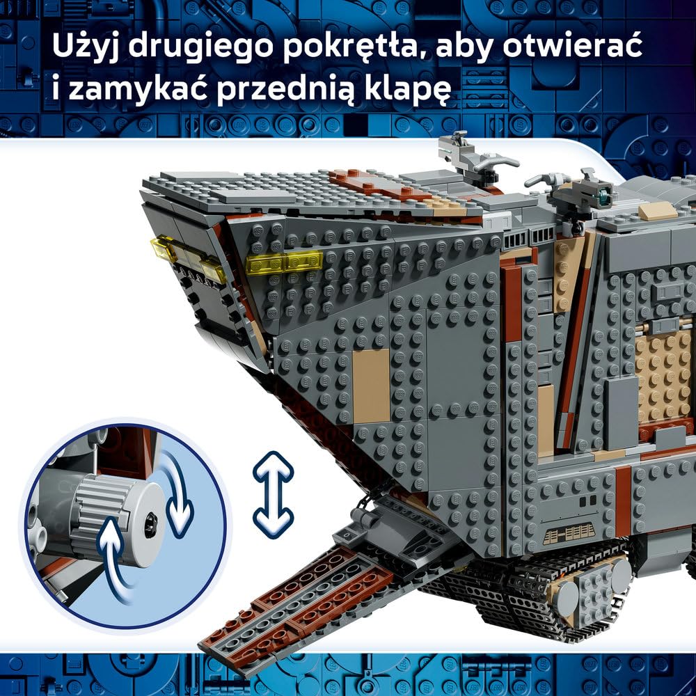 LEGO Star Wars Piaskoczołg wędrownych Jawów i bagnorożec 75453 | Model czołgu, pojazd z Gwiezdnych Wojen, prezent dla fana Star Wars 14+, klocki konstrukcyjne dla nastolatków, 1683 elementy
