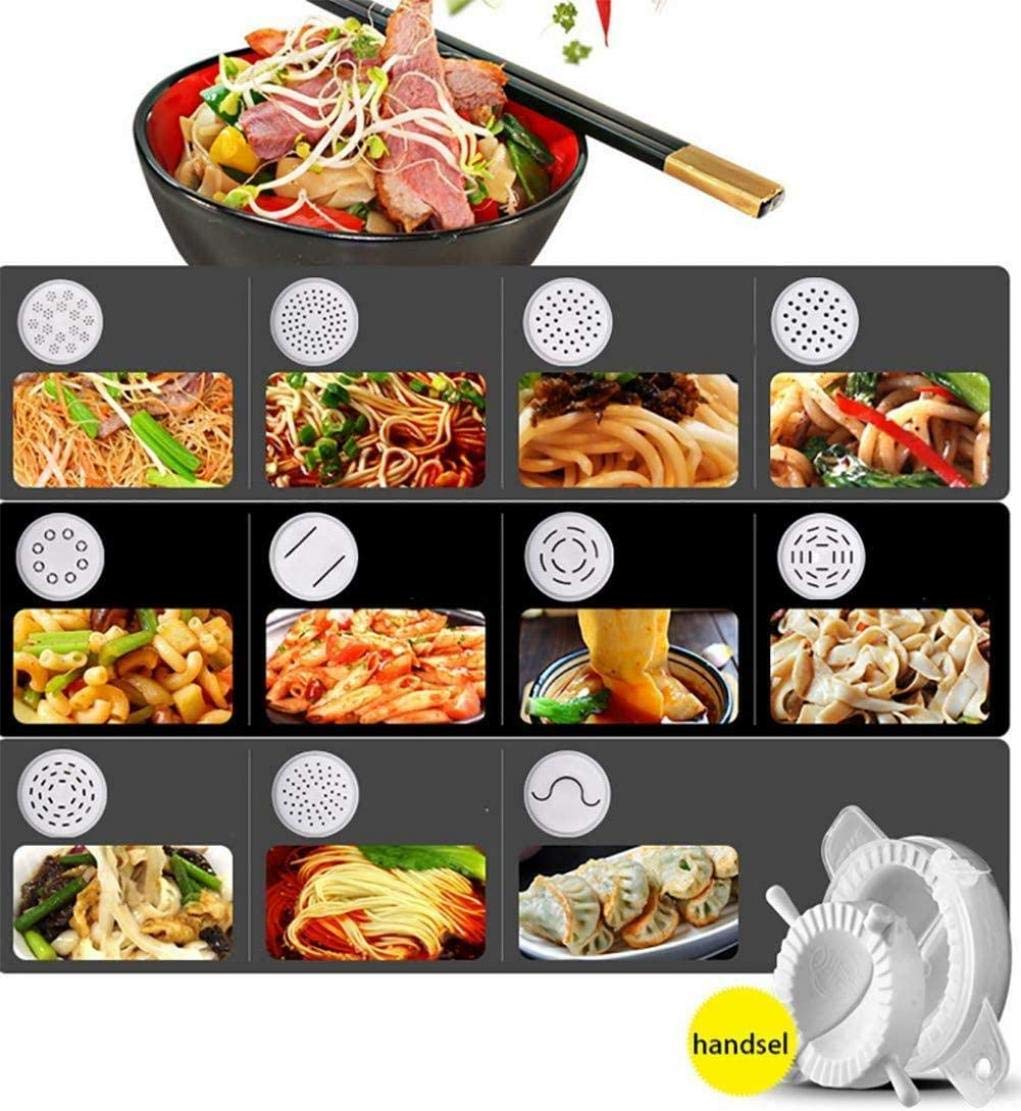 Máquinas de Pasta manuales Completamente automáticas, prensadora eléctrica Vertical multifunción para Fideos con 11 moldes para Pasta Fresca