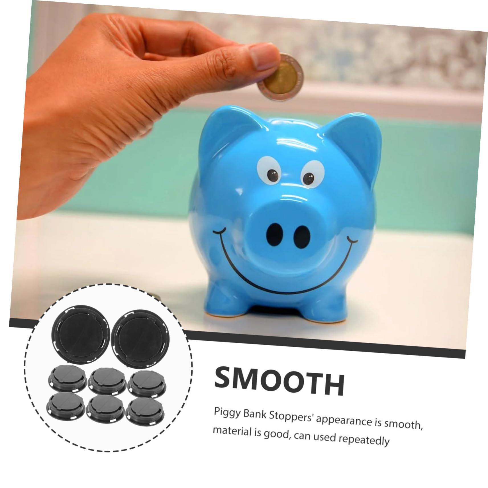 Holibanna Piggy Bank Bottom Caps 20pcs Stopper for Piggy Bank Plaster Figurine Plug Saving Box Bottom Plugs