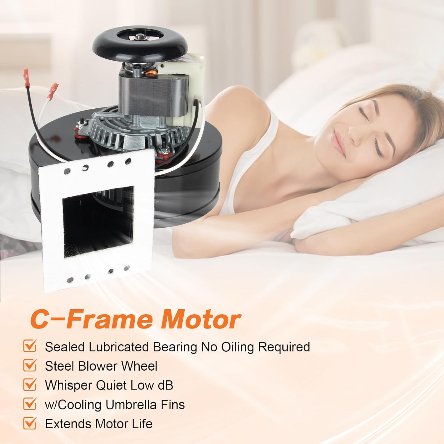 80472A 80472 Distribution Blower Fan for US Stove 6041 & 6039 & 5500 & 5500M, King 5502M & KP130 & 5500M & 5500, American Harvest 6039 6041, USSC 6039 6041, Ashley AP5660L Pellet Stoves