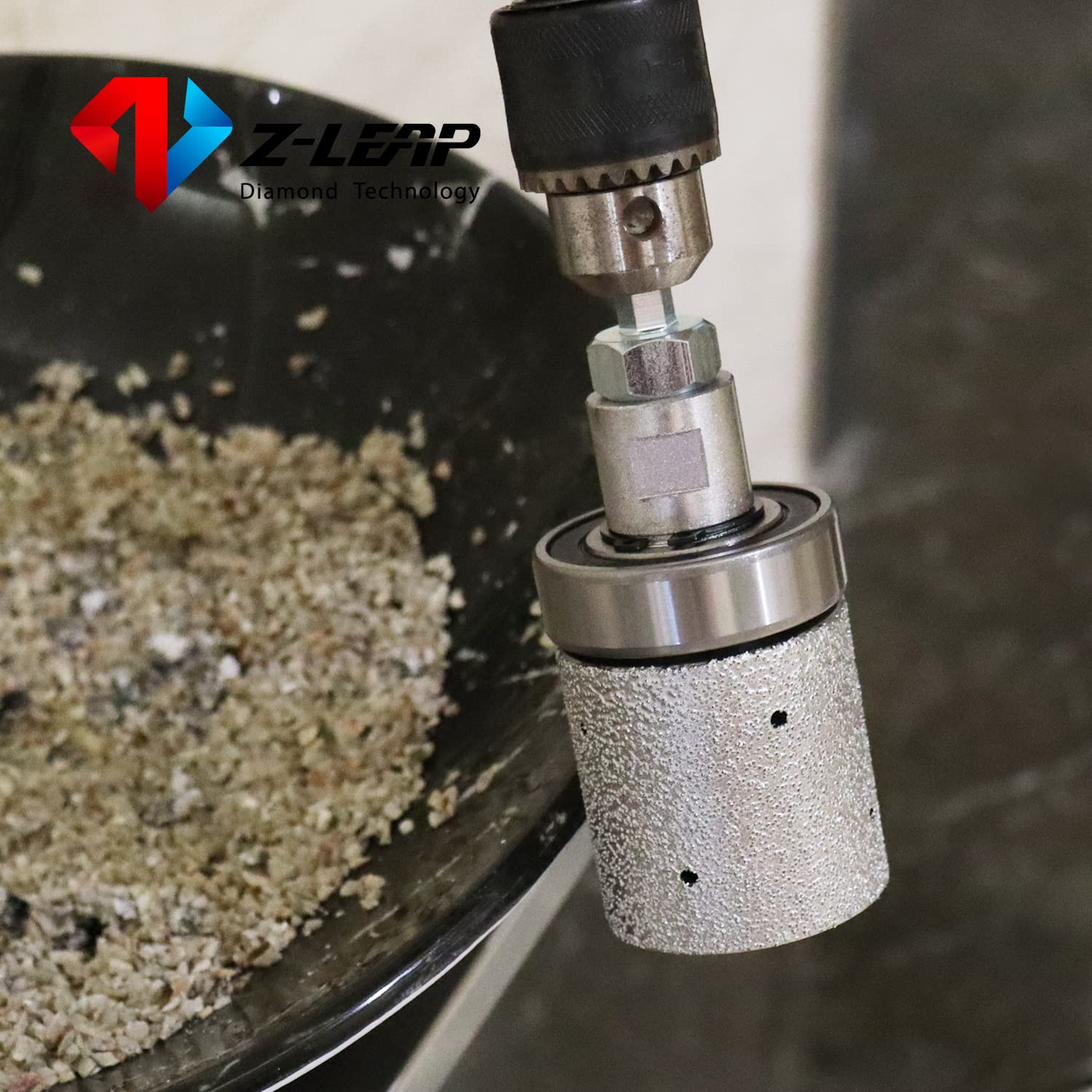 2 pollici vuoto brasato diamante grezzo dito fresatura bit rettifica tamburo ruota per piastrelle porcellana ceramica marmo cemento con 5/8-11 filo
