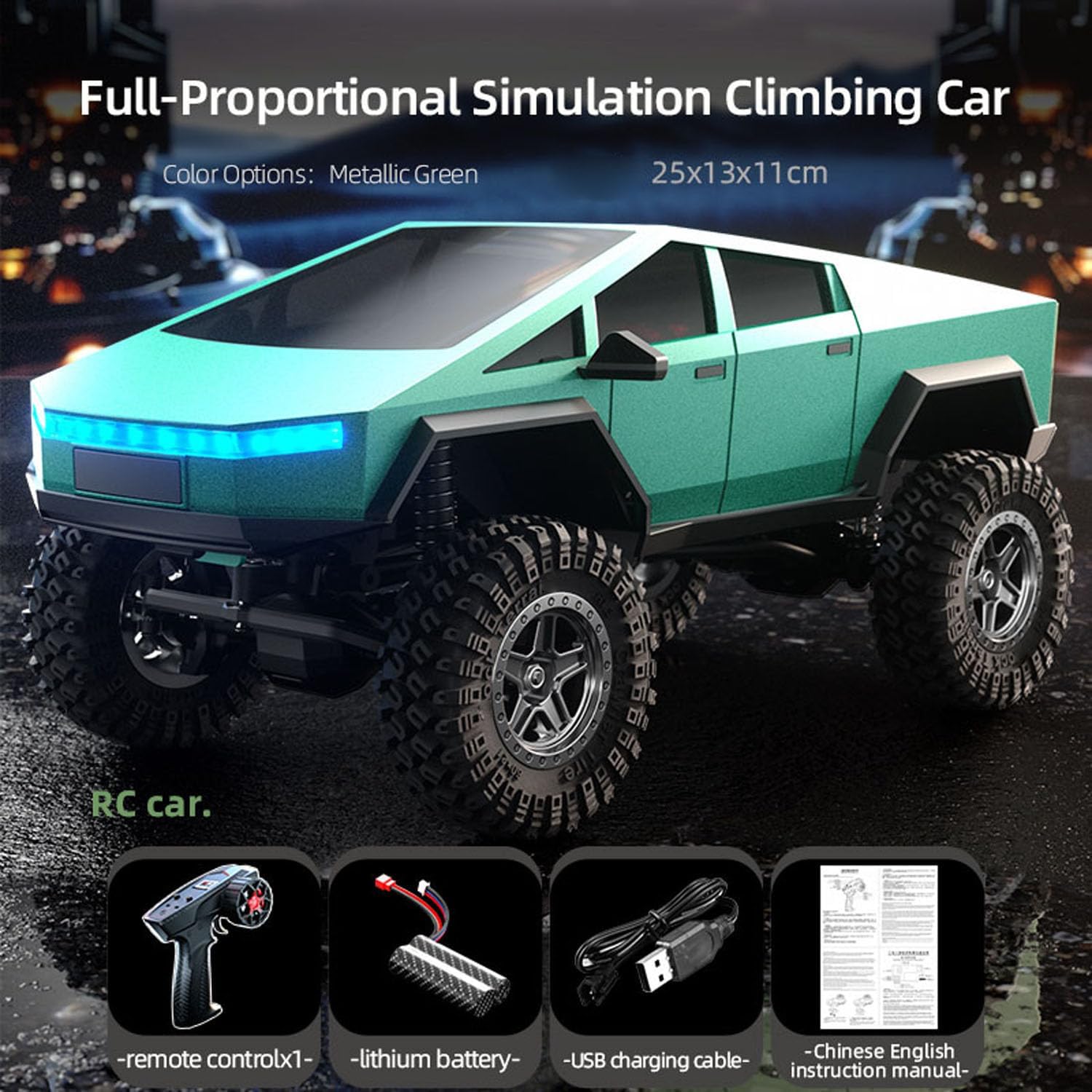 TOUCAN RC HOBBY 1/18 RC Rock Crawler Car C8818 2.4GHz Wireless Control Four Wheel Drive Climbing Car 2Speed Brushed Motor Battery Light RTR for Adult