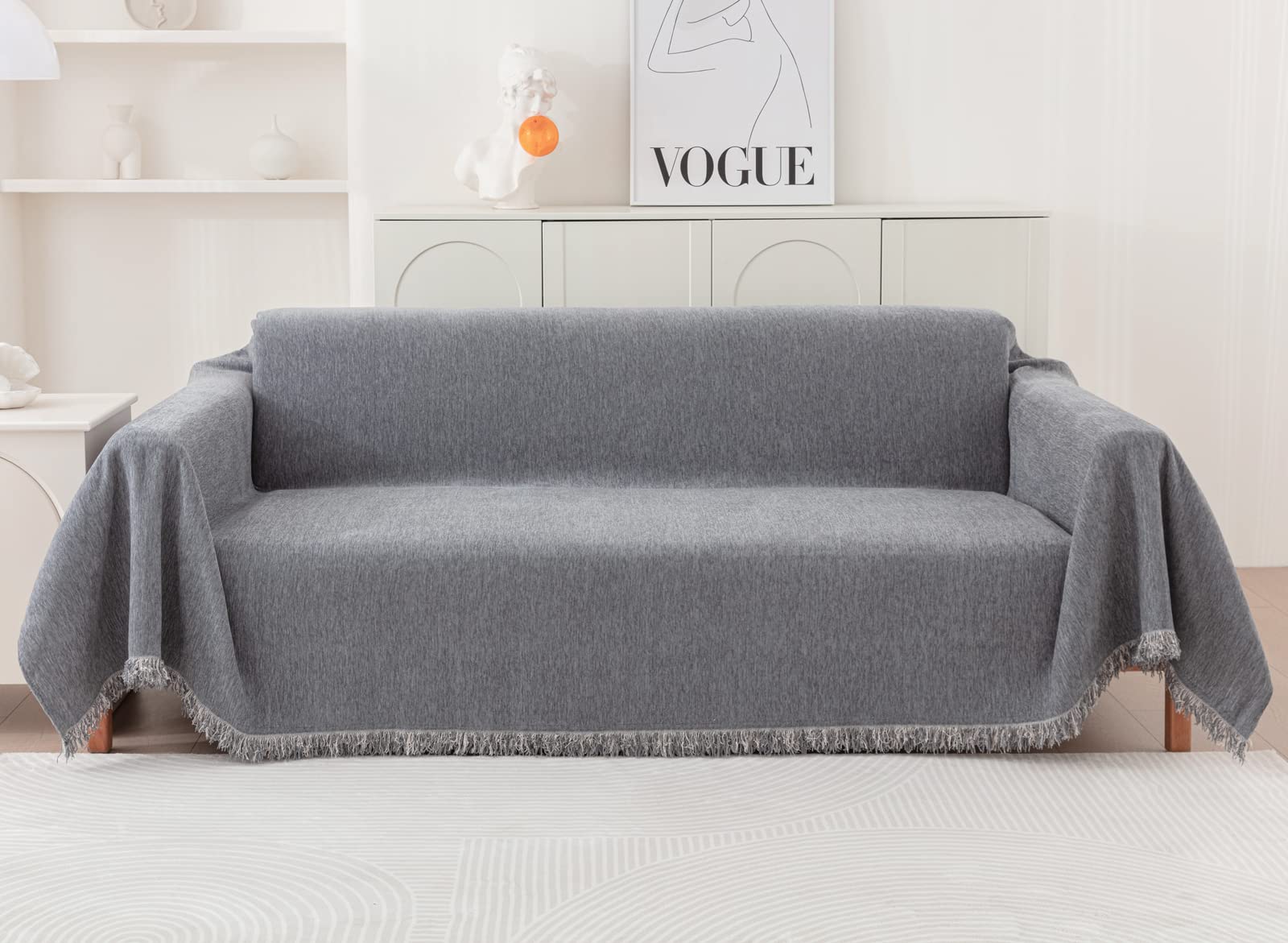 Amazon｜HomeFirst 北欧風 マルチカバー 長方形 大判 マルチカバー 