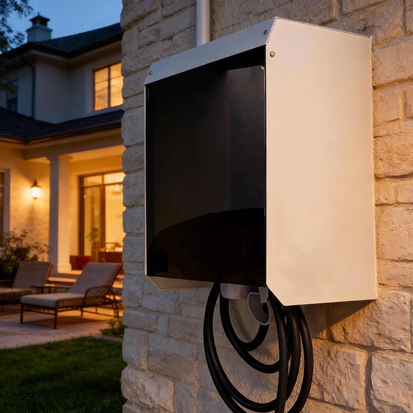 Heavy Duty EV Charger Cover, wodoodporna obudowa ze stali ocynkowanej z drzwiami akrylowymi, odporne na rdzę zewnętrzne osłony przed osłoną Wallbox z deszczu UV do wyjścia kamery bezpieczeństwa
