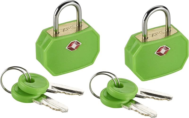 Lewis N. Clark Travel Sentry TSA Lock + Mini candado para valija de equipaje, equipaje de mano, mochila, bolso o bolso para computadora portátil, perfecto para aeropuerto, hotel y gimnasio