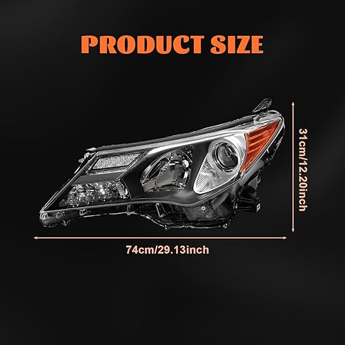 Miniatura 9 de Para Toyota Rav4 Rav-4 LH 2013 2014 2015 - Lámpara cromada para faros delanteros izquierdos