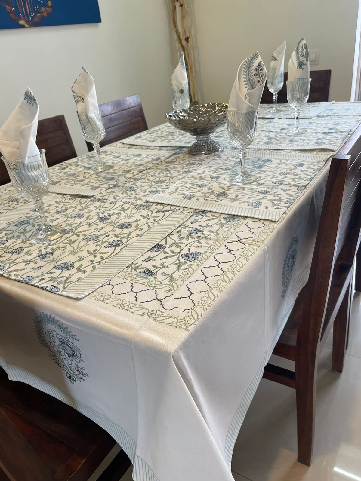 Handblock Print Handloom Table Cover